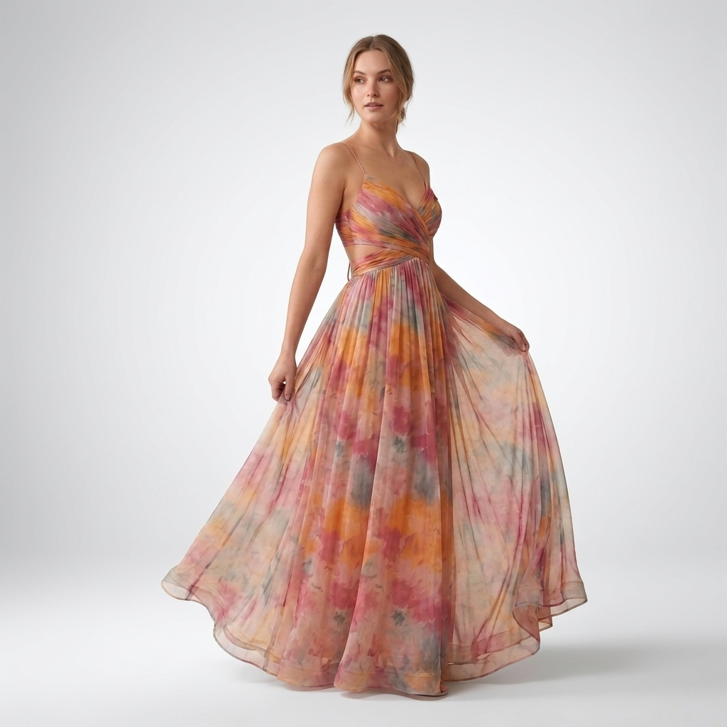 Raina Floral Open Back Maxi Dress – view 6
