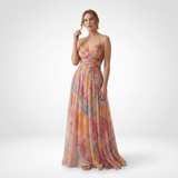 Raina Floral Open Back Maxi Dress – view 9