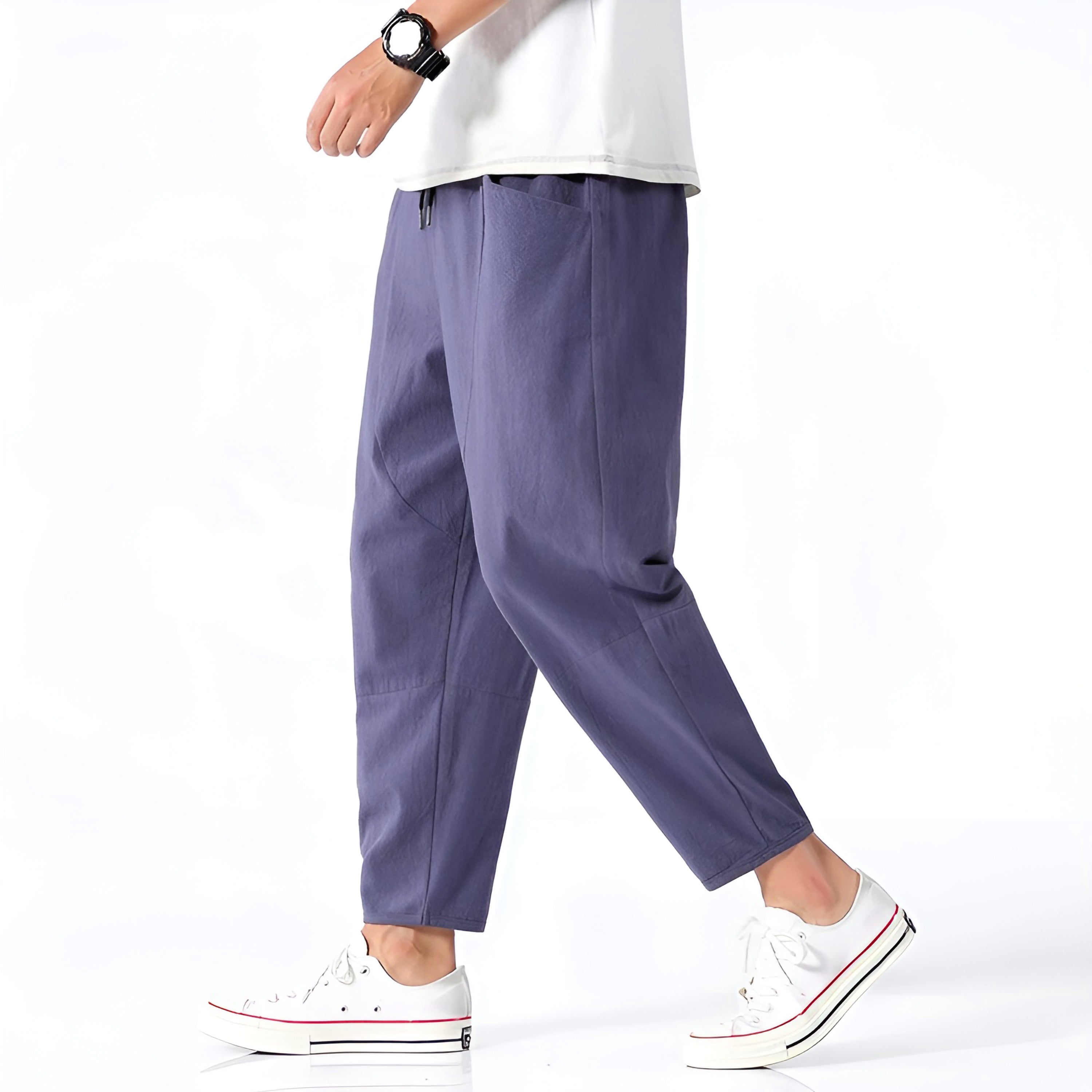 Raleigh Cropped Cotton-Linen Trousers – view 1