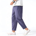 Lacey & Brooks | Raleigh Cropped Cotton-Linen Trousers