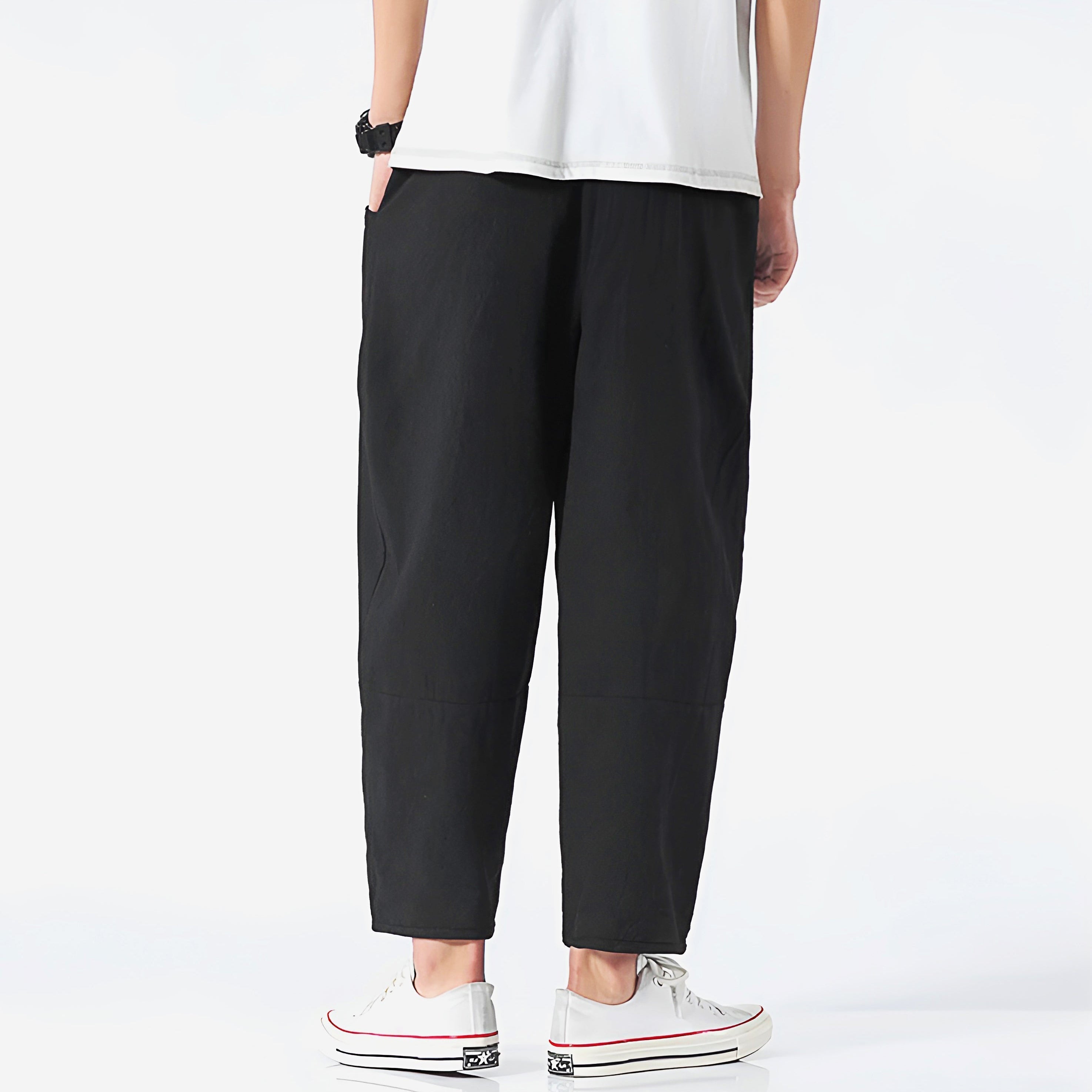 Raleigh Cropped Cotton-Linen Trousers – view 10