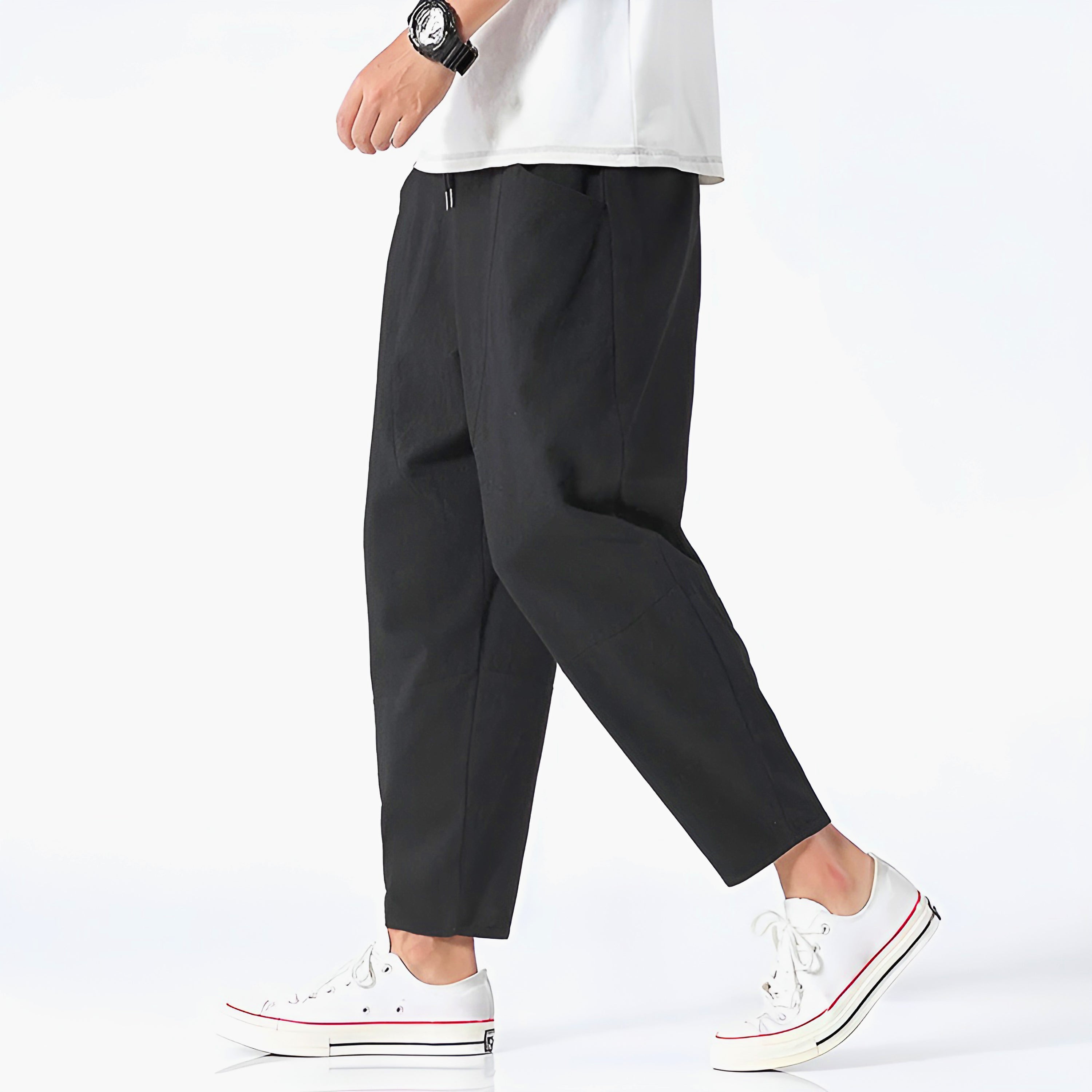 Raleigh Cropped Cotton-Linen Trousers – view 6