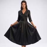 Romy Wrap Fit-and-Flare Midi Dress – view 1