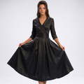 Lacey & Brooks | Romy Wrap Fit-and-Flare Midi Dress