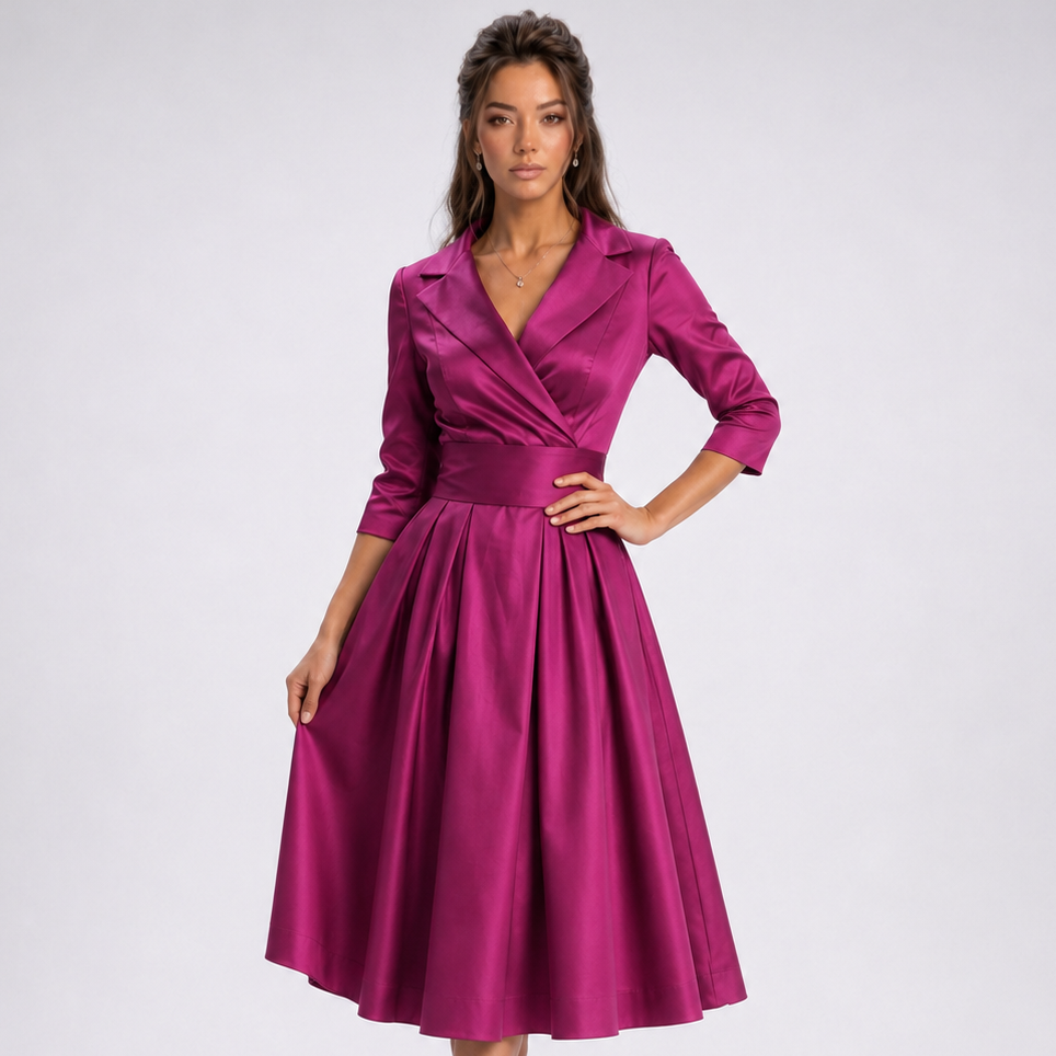 Romy Wrap Fit-and-Flare Midi Dress – view 11