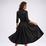 Romy Wrap Fit-and-Flare Midi Dress – view 3
