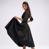 Romy Wrap Fit-and-Flare Midi Dress – view 4