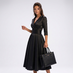 Romy Wrap Fit-and-Flare Midi Dress – view 5