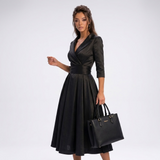 Romy Wrap Fit-and-Flare Midi Dress – view 5