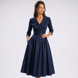 Romy Wrap Fit-and-Flare Midi Dress – view 8