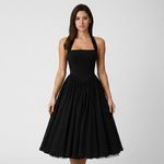 Rosalie Halter Flared Midi Dress – view 10