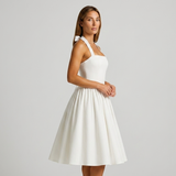 Rosalie Halter Flared Midi Dress – view 3