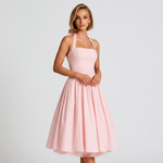 Rosalie Halter Flared Midi Dress – view 9