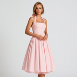 Rosalie Halter Flared Midi Dress – view 9