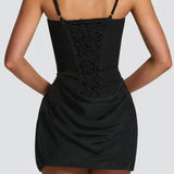 Rosalind Corset Ruched Mini Dress – view 12