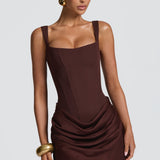 Rosalind Corset Ruched Mini Dress – view 3