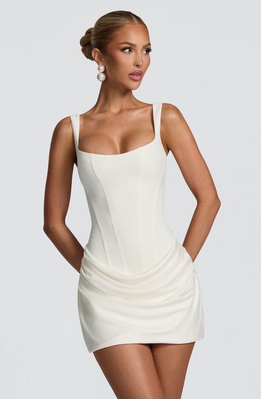 Rosalind Corset Ruched Mini Dress – view 6