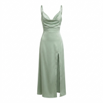 Sabine Cowl-Neck Slit Maxi Dress – view 3