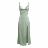 Sabine Cowl-Neck Slit Maxi Dress – view 3
