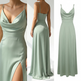 Sabine Cowl-Neck Slit Maxi Dress – view 6