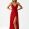 Sabine Cowl-Neck Slit Maxi Dress – view 7
