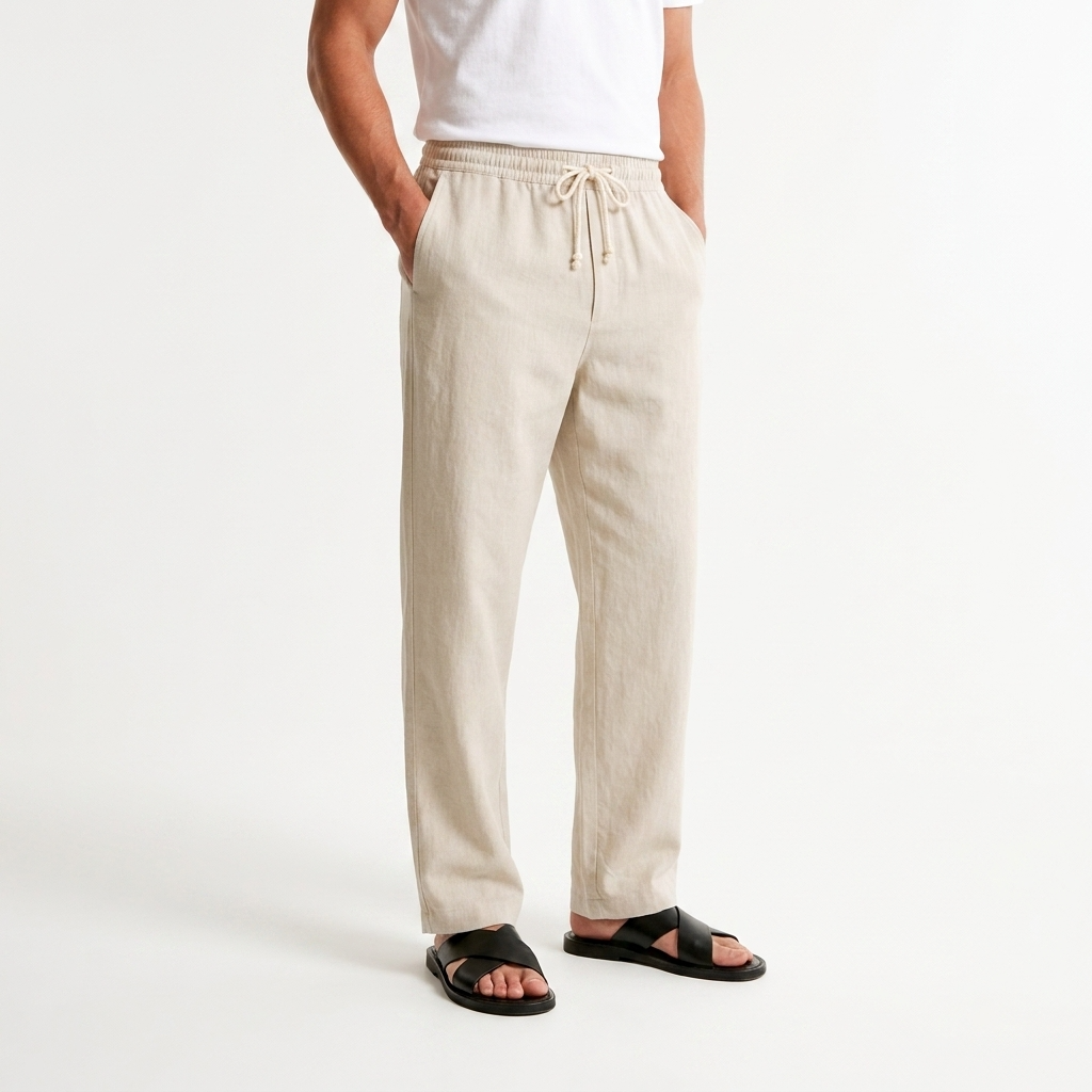 Savile Linen Drawstring Trousers – view 6