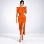 Seraphina Front-Slit Midi Dress – view 12