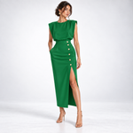 Seraphina Front-Slit Midi Dress – view 7