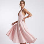 Sienna Halter Jacquard Midi Dress – view 3