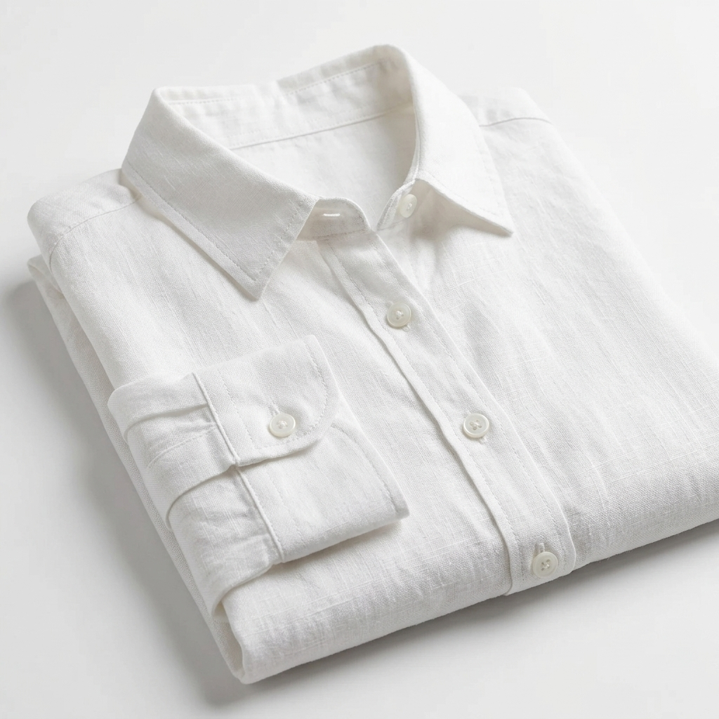 Sloane Linen Collared Button-Up Blouse – view 6