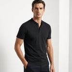 Taormina Band Collar Slim-Fit Polo – view 1