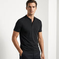 Lacey & Brooks | Taormina Band Collar Slim-Fit Polo