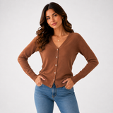 Tessa Fluffy V-Neck Cardigan – view 13