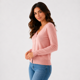 Tessa Fluffy V-Neck Cardigan – view 15