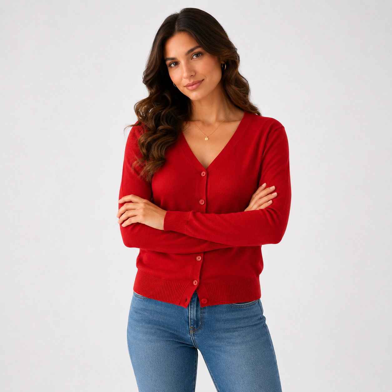 Tessa Fluffy V-Neck Cardigan – view 16