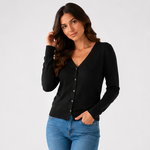 Tessa Fluffy V-Neck Cardigan – view 17