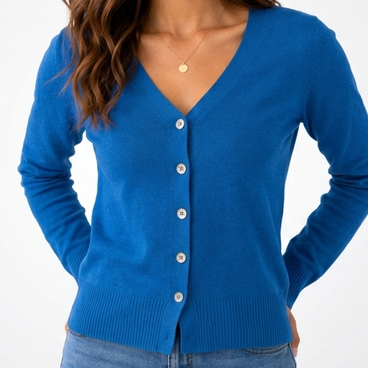 Tessa Fluffy V-Neck Cardigan – view 2