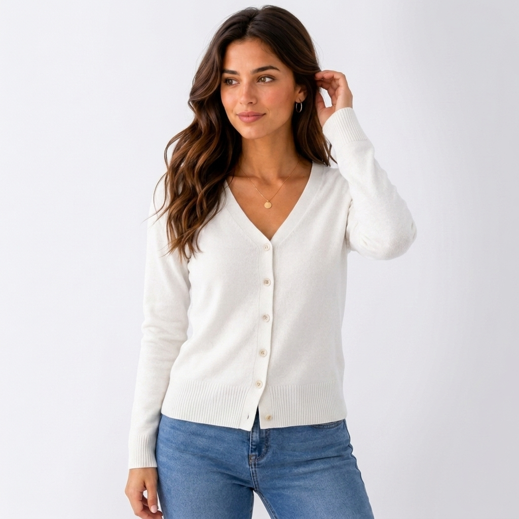 Tessa Fluffy V-Neck Cardigan – view 20