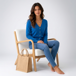 Tessa Fluffy V-Neck Cardigan – view 8