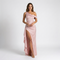 Thea Satin One-Shoulder Slit Maxi Dress – view 17