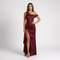Thea Satin One-Shoulder Slit Maxi Dress – view 18