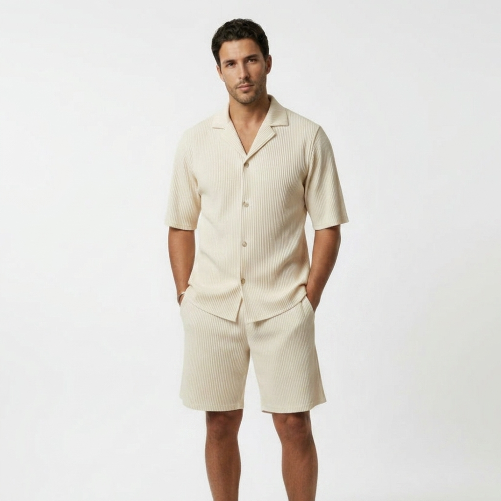Thornton Ribbed Tee and Shorts Set – view 2
