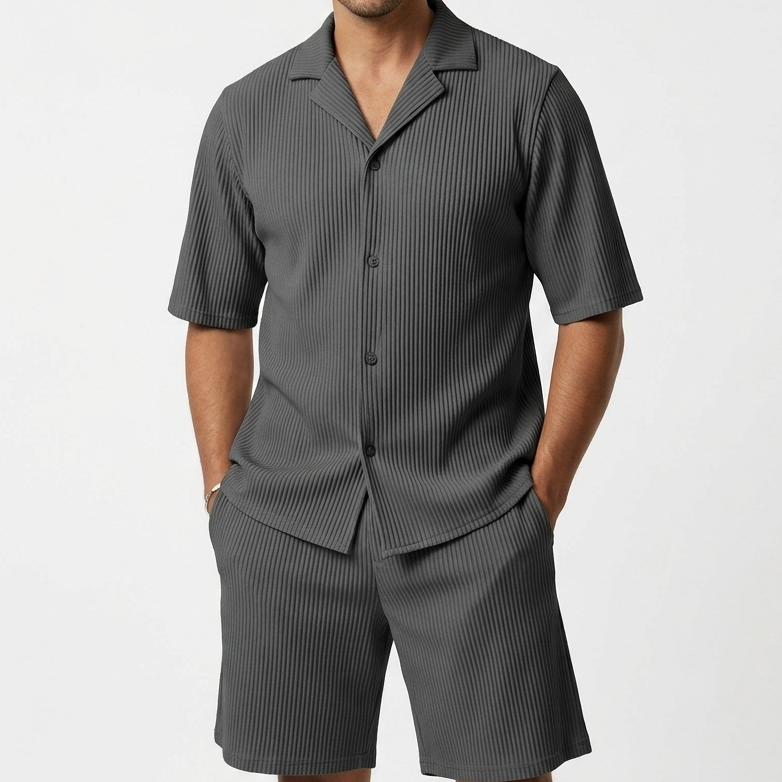 Thornton Ribbed Tee and Shorts Set – view 8
