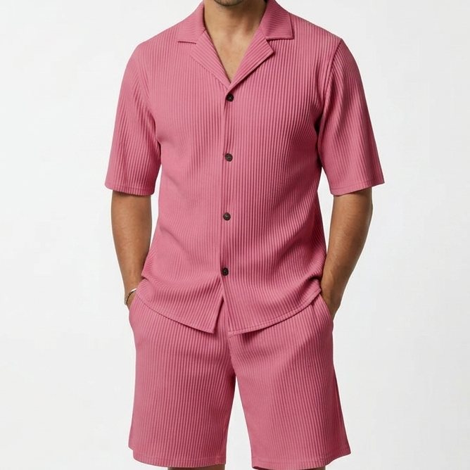 Thornton Ribbed Tee and Shorts Set – view 9