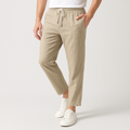 Lacey & Brooks | Tremont Cotton-Linen Tapered Trousers