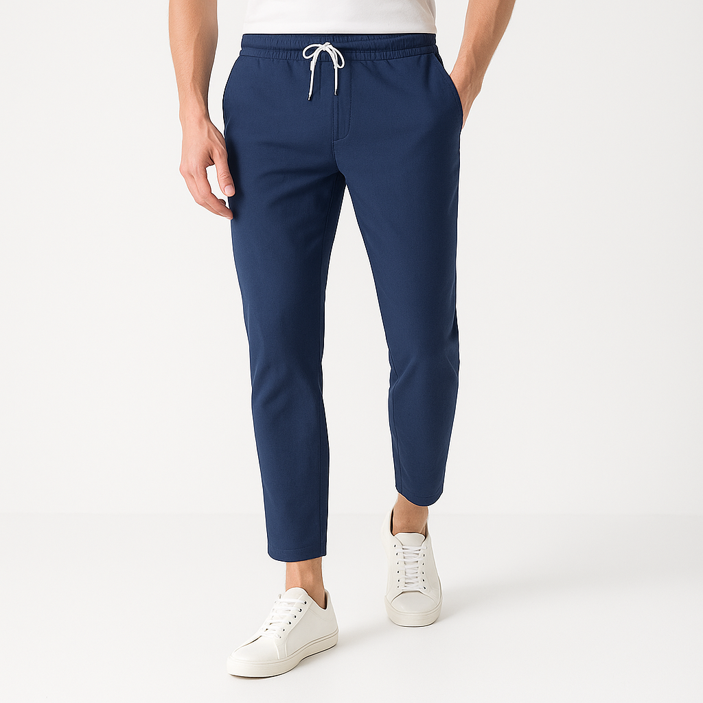 Tremont Cotton-Linen Tapered Trousers – view 9