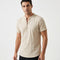 Upton Linen Band Collar Button Tee – view 1