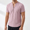 Upton Linen Band Collar Button Tee – view 6