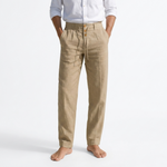 Valencia Pleated Linen Trousers – view 1