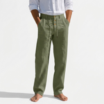 Valencia Pleated Linen Trousers – view 8